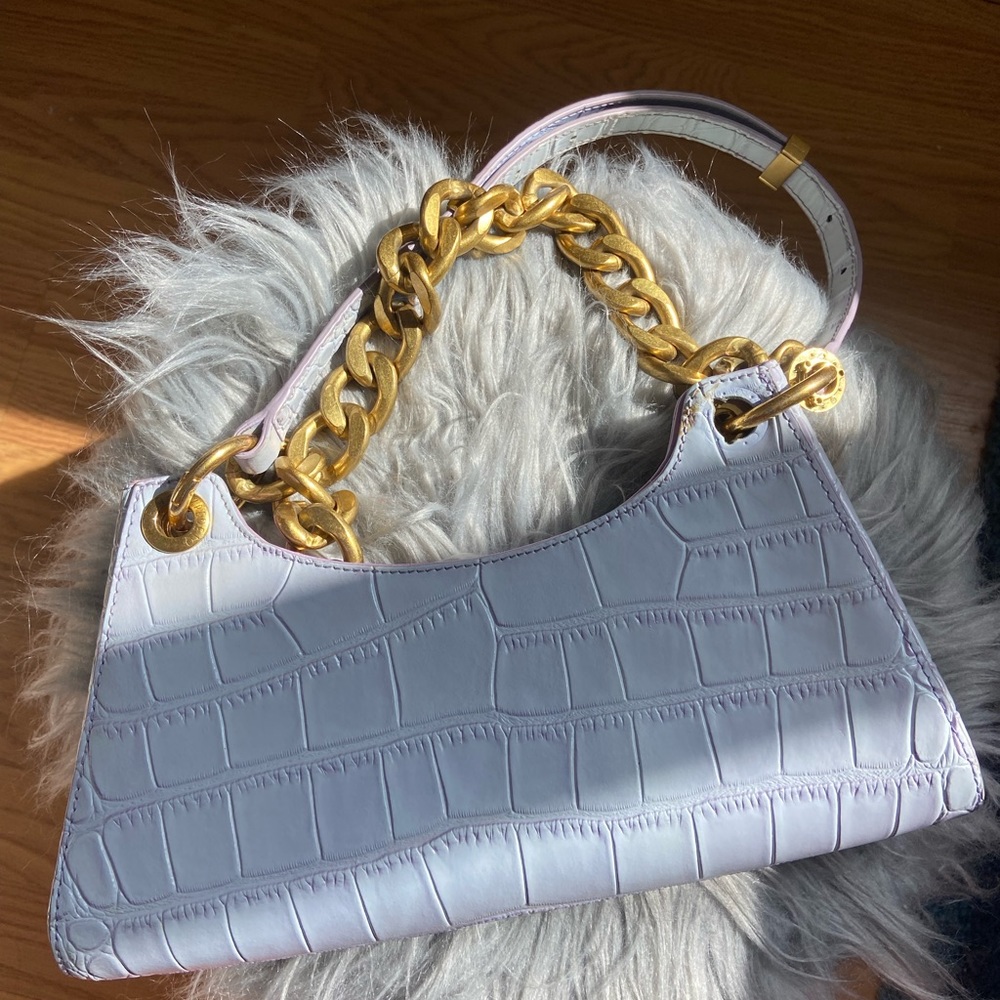 Apede Mod Purple Froggy Croc leather bag - Picture 4 of 11